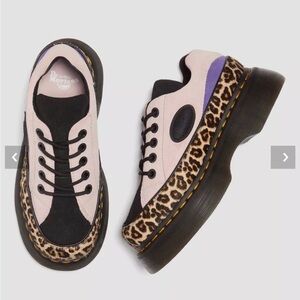 Dr. Martens Buzz Tan Pink Leopard Print Shoes